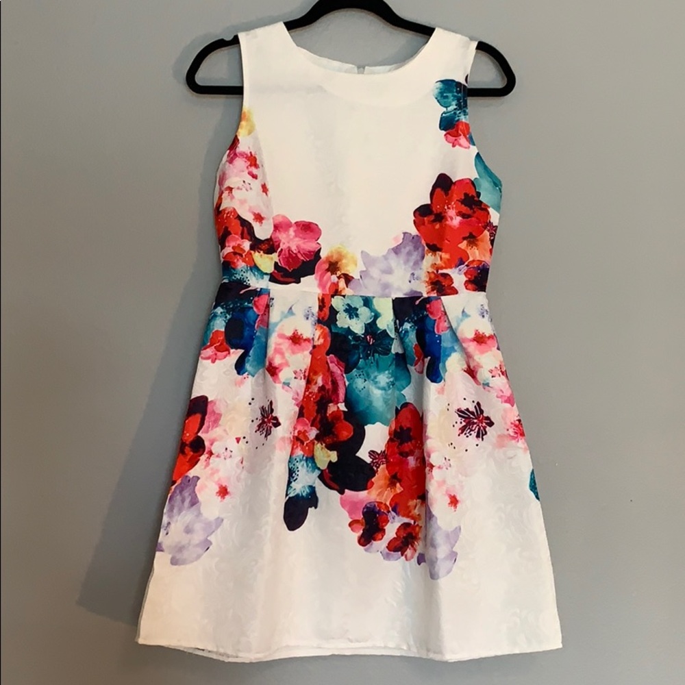White floral dress